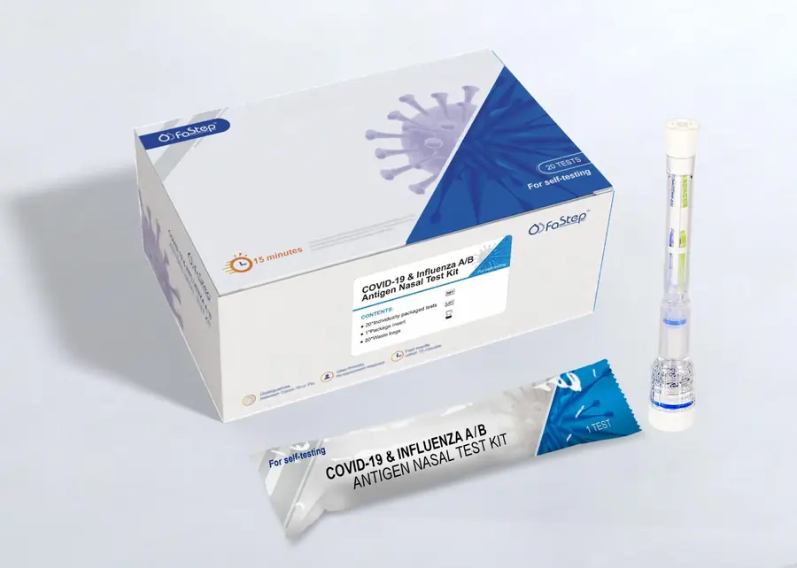 Fastep COVID-19 & Influenza A/B Antigen Nasal Test Kit (20 Tests)