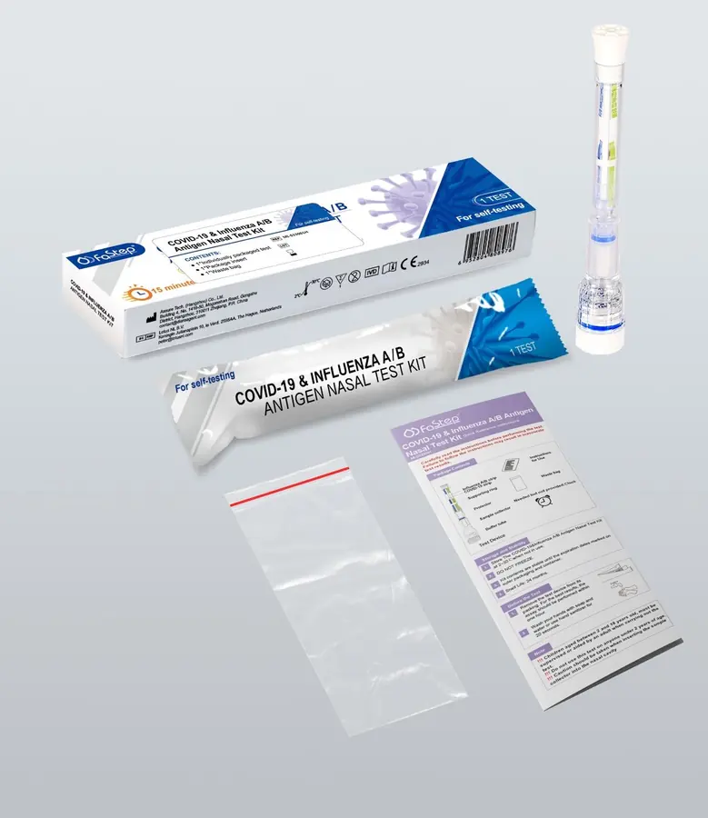 Fastep COVID-19 & Influenza A/B Antigen Nasal Test Kit (1 Test)